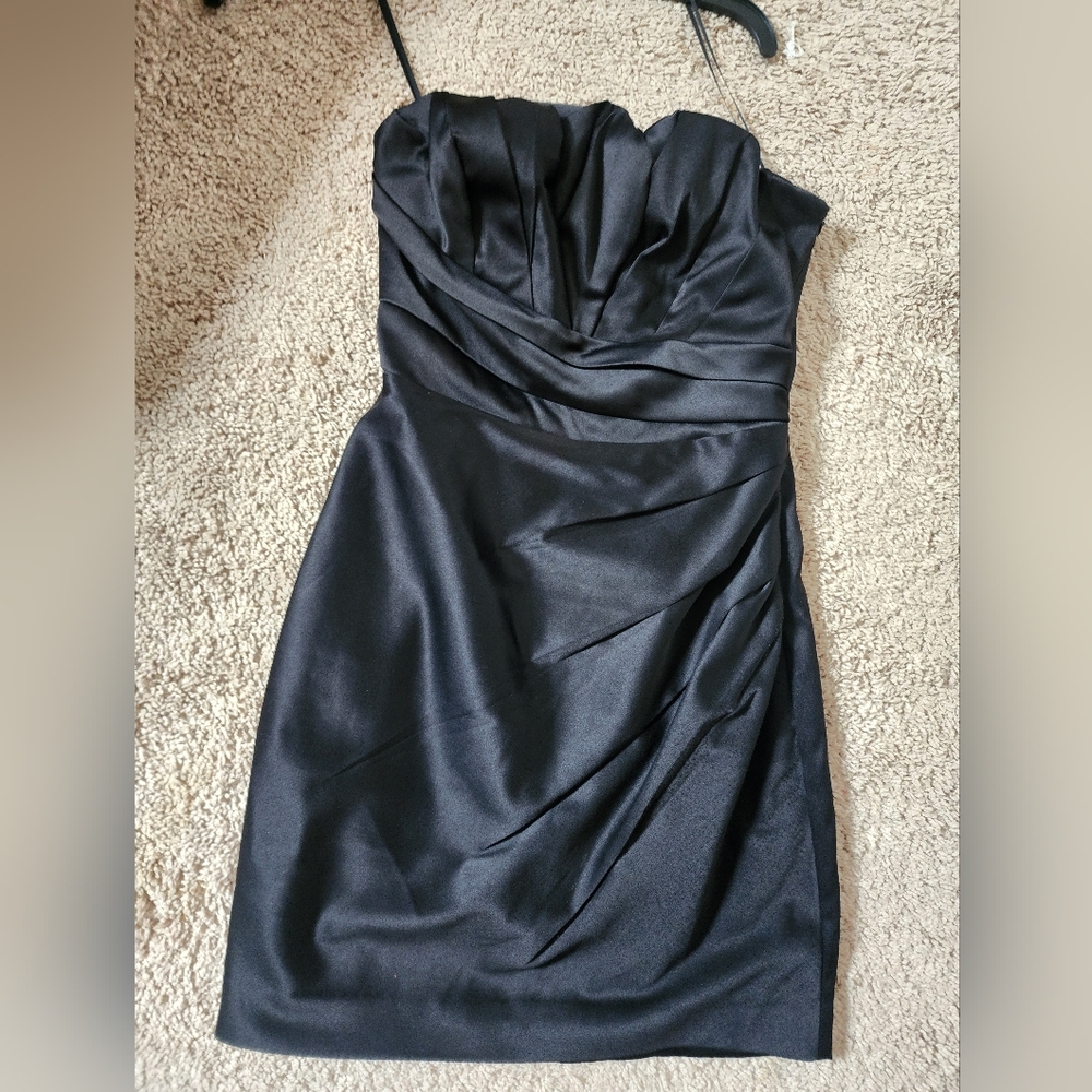 Express Strapless Satin Mini Dress